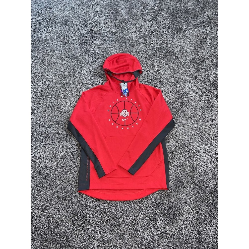 NWT Nike Ohio State Buckeyes Basketball KO Spotlight Hoodie Mens Size M Red